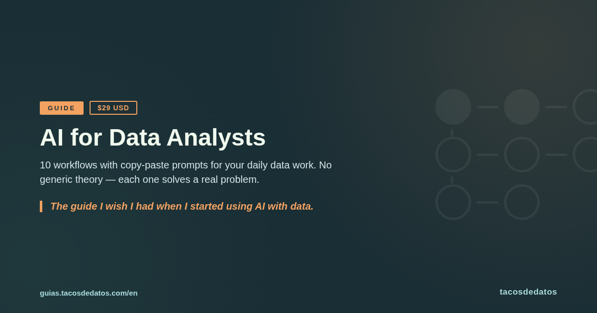 AI for Data Analysts: 10 Workflows with Prompts | tacosdedatos